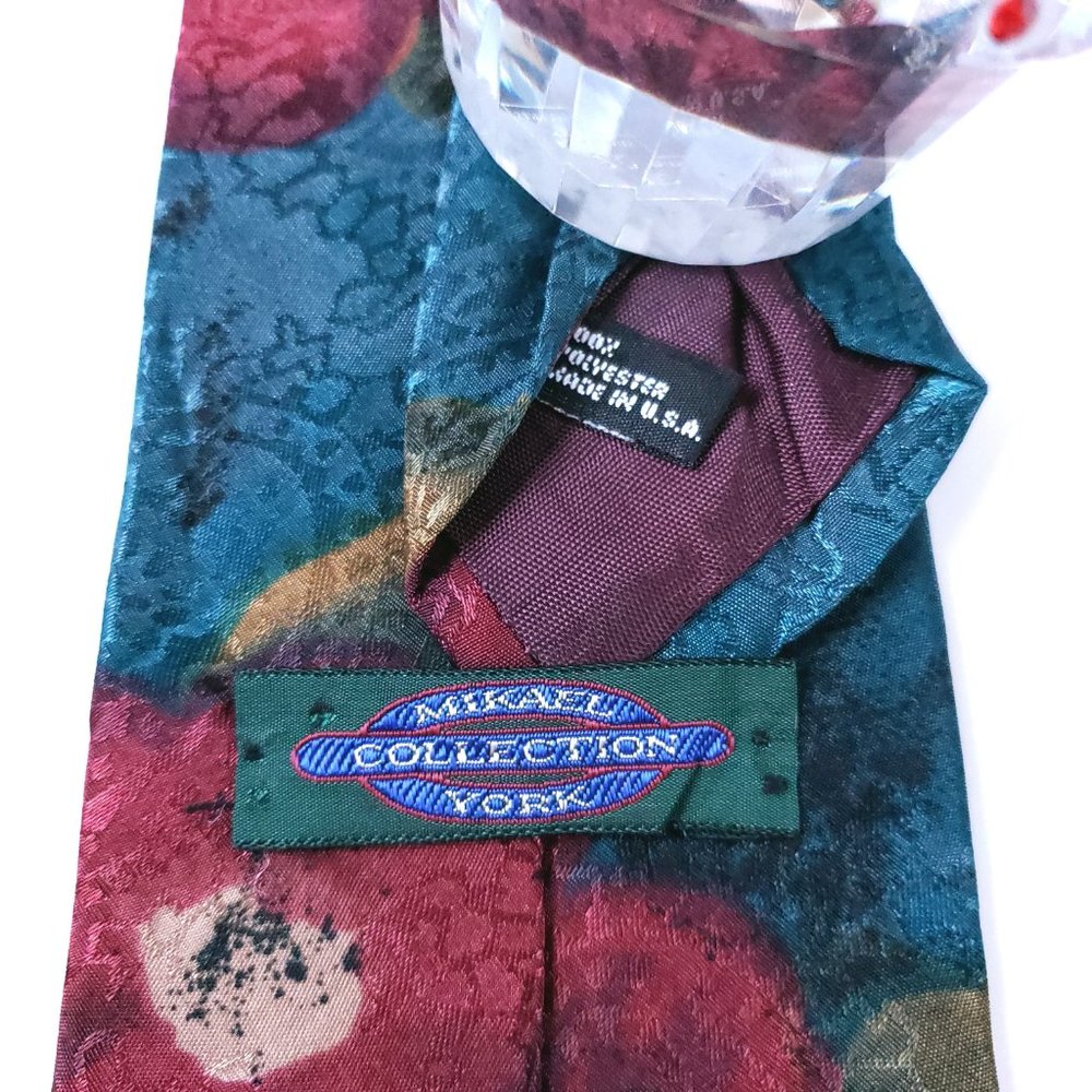 Mikael York Collection Floral Men Necktie 100% Polyester 58x3.75 - NWOT - Picture 6 of 6